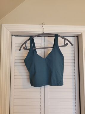 Lululemon Athletica Ribbed Teal Blue Cropped Align Tank Top - Size 6